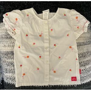 Eric Carle /Carter's Girl's Embroidered Top - 18-24 Months - Vintage Pristine